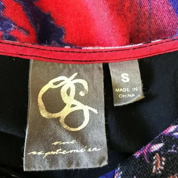 One September Womens Boho  Arcata Patchwork 3/4 Sleeve Multicolor Dress Size S - Picture 6 of 8